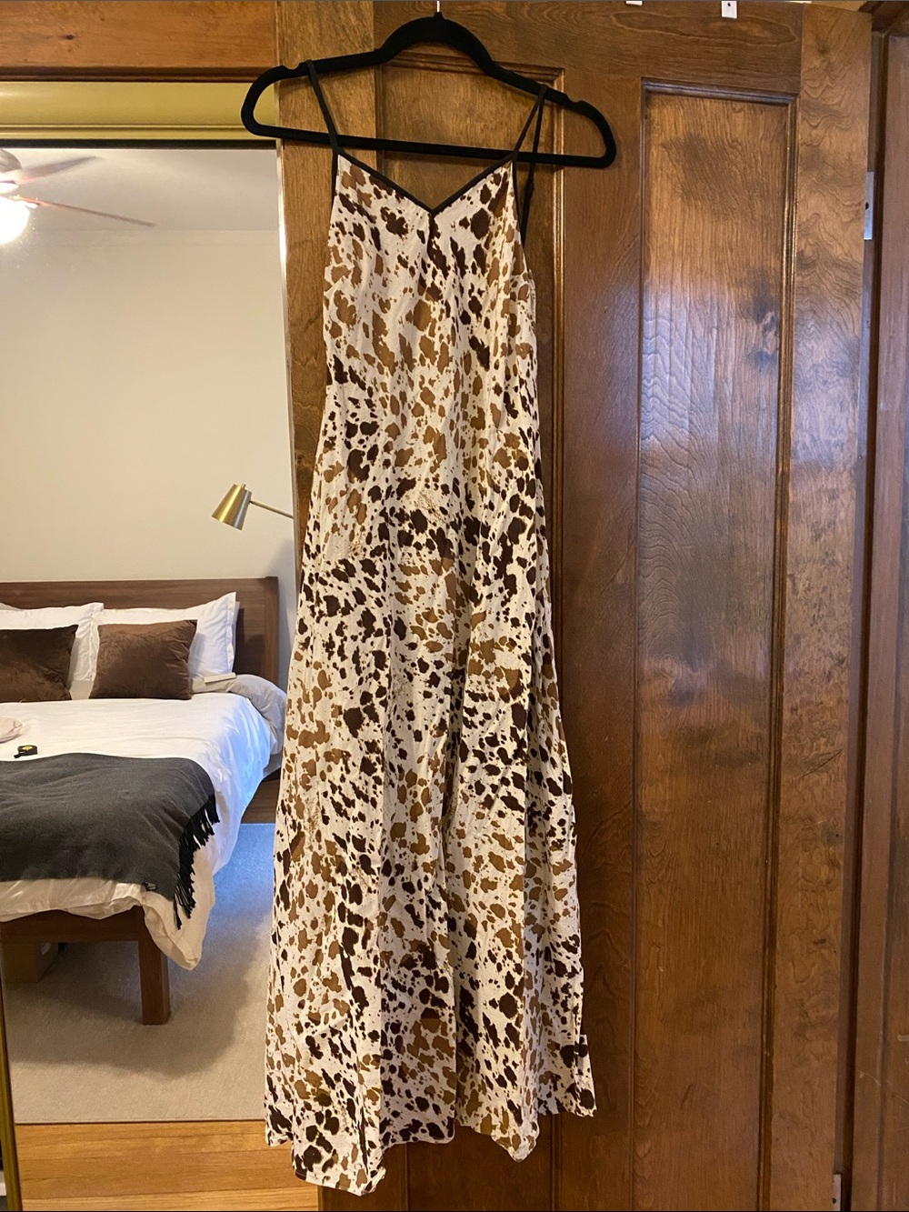 Cow print maxi dress